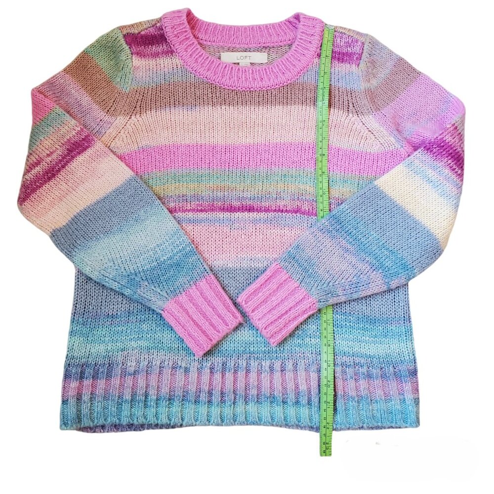 Loft Multi-Color Women's Crew Neck Sweater Size Small. Only Worn Once